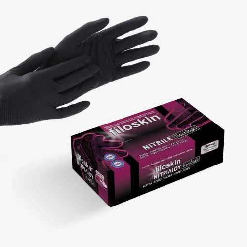 Filoskin, Γάντια νιτριλίου BlackStyle μαύρα, χωρίς πούδρα 