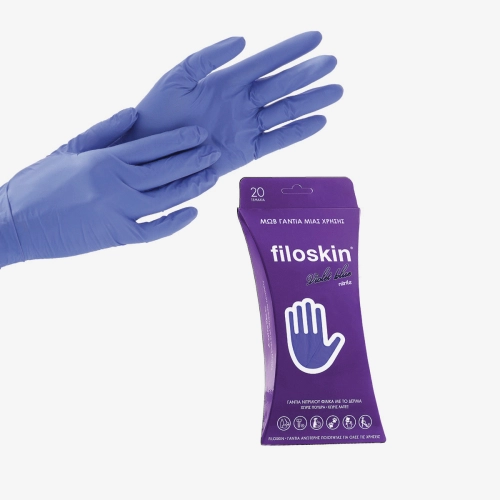 Filoskin, Γάντια νιτριλίου Violet Blue μωβ, χωρίς πούδρα 
