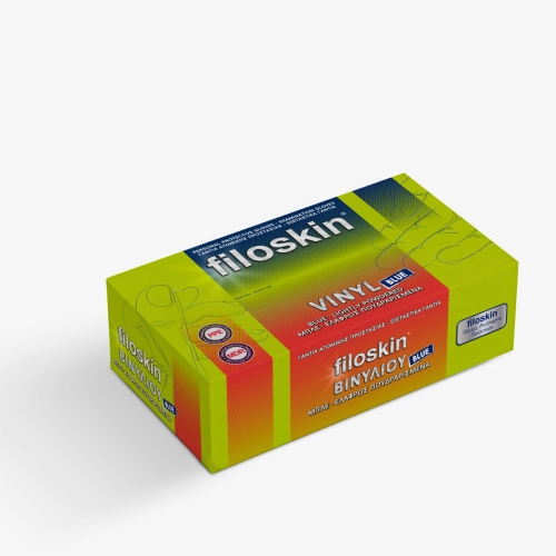 Filoskin, Vinyl blue powdered gloves 