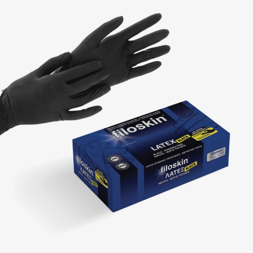 Filoskin, Latex black powder-free gloves 