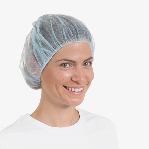 F. Bosch, Bouffant cap non-woven with elastic cord, blue, 53cm 