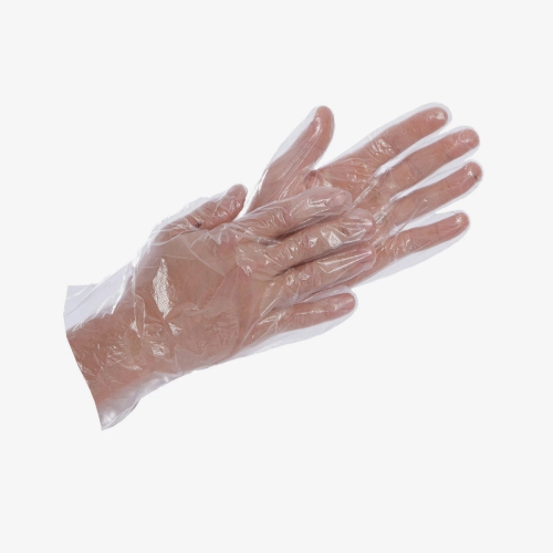 F. Bosch, disposable HDPE gloves, clear 