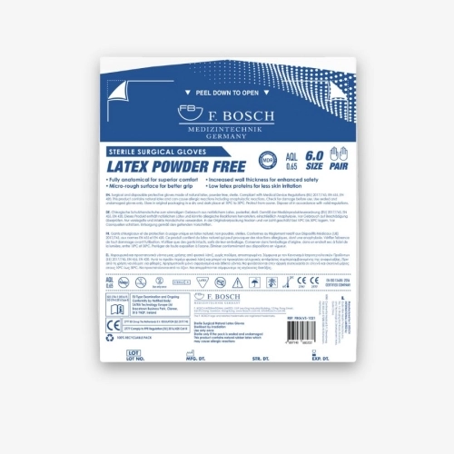 F. Bosch surgical sterile latex powder-free white