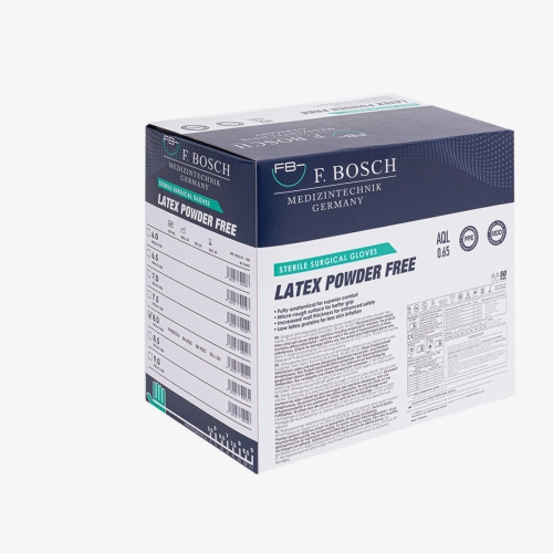 F. Bosch, Γάντια λάτεξ χειρουργικά αποστειρωμένα λευκά, χωρίς πούδρα 