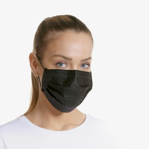 F. Bosch, Non-woven 3ply earloop facemask, black 