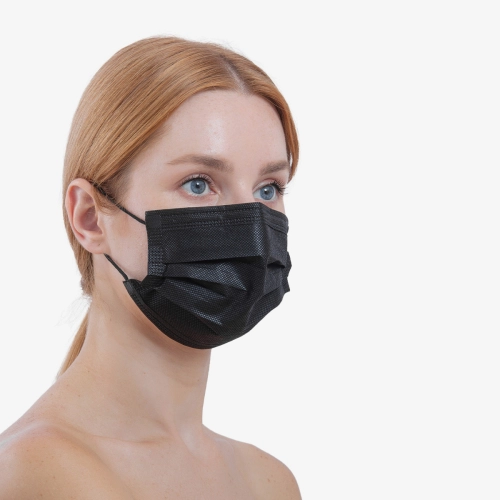 F. Bosch, Non-woven 3ply earloop facemask, black 