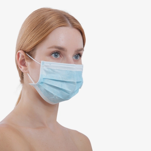 F. Bosch, Μάσκα 3φύλλων με λάστιχο, μπλε  