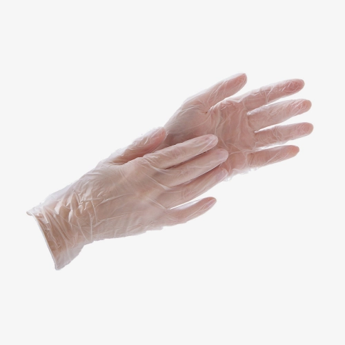 F. Bosch, Vinyl white (clear) powdered gloves 