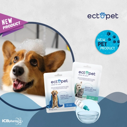 Ectopet Clean & Care, Cleansing bath for house pets, 15ml 