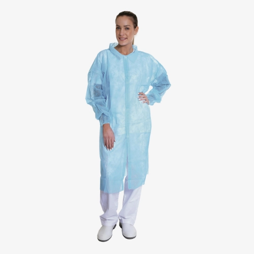 F. Bosch, Visitor coat non - woven, with velcro, blue, 115x145cm, XXL size 