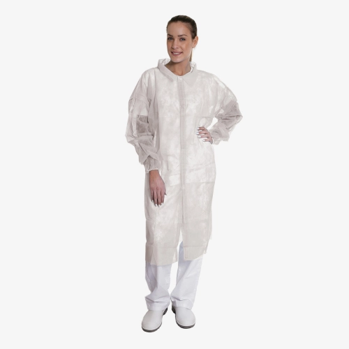 F. Bosch, Visitor coat non - woven, with velcro, white, 115x145cm, XXL size  