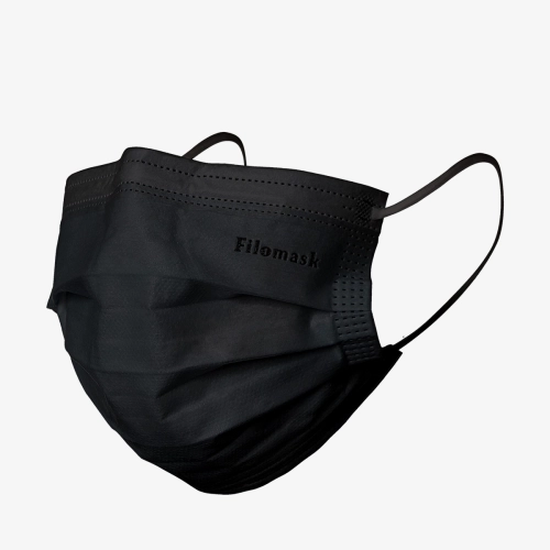 Νέα Μάσκα filomask, 3ply, μαύρη, ατομικά συσκευασμένη 