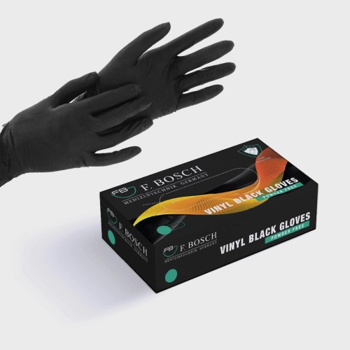 F. Bosch, Vinyl black powder-free gloves 