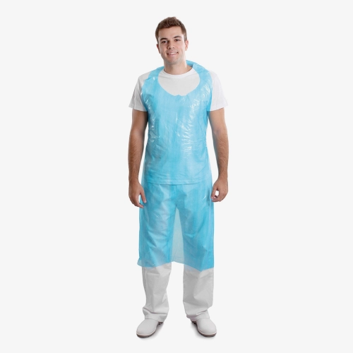 F. Bosch, Plastic apron PE, blue, 125x80cm, 9g 