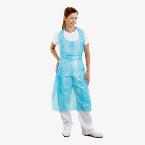 F. Bosch, Plastic apron PE, blue, 125x80cm, 9g 