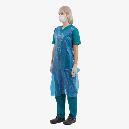 F. Bosch, Plastic apron PE, blue, 125x80cm, 9g 