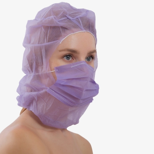 F. Bosch, Astronaut cap with facemask non-woven, violet blue 