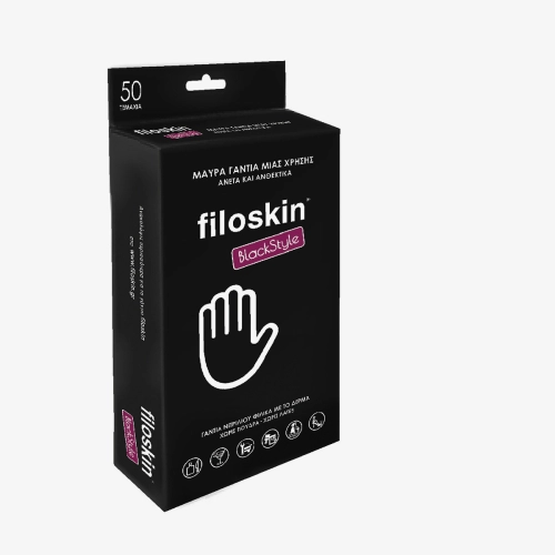 Filoskin, BlackStyle nitrile black powder-free gloves 