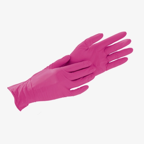 Filoskin, featherPink nitrile pink powder-free gloves 
